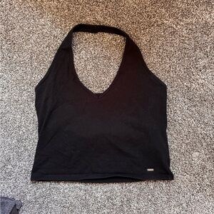 Black cropped top from hollister size XL